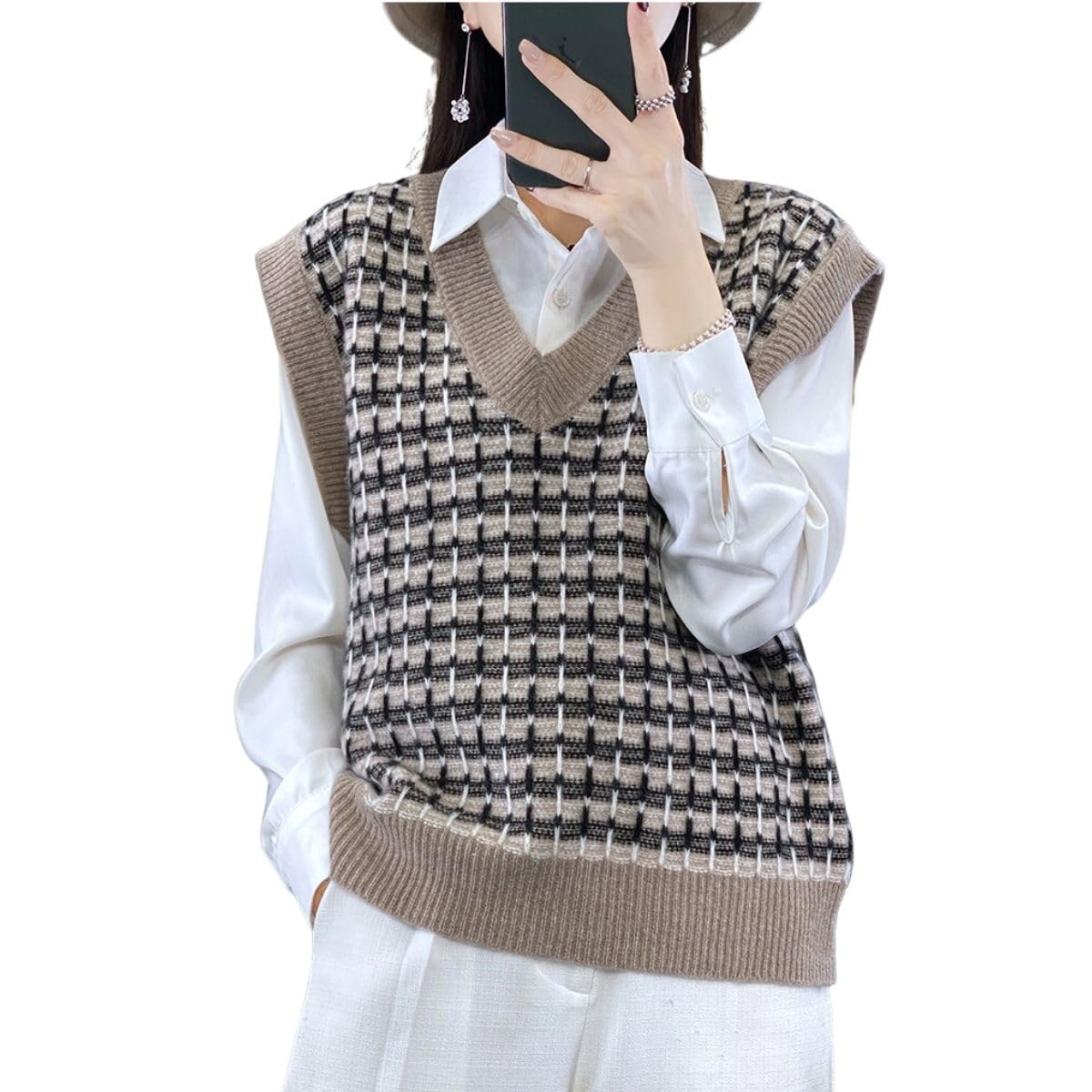 Amazon | [Winsuteki] ニットベスト レディース セーターベスト